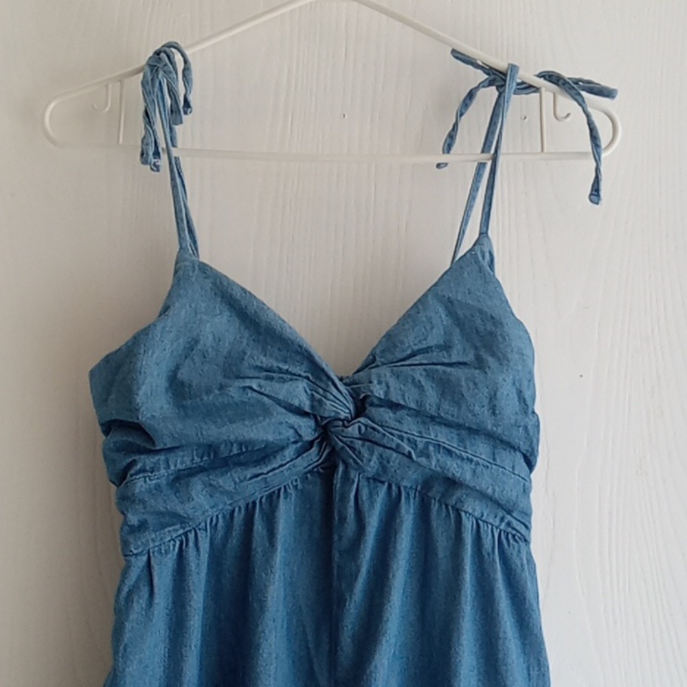 ⭐️ Host Pick⭐️ Old Navy | Denim Shoulder Tie Jumpsuit / Romper - Picture 5 of 8